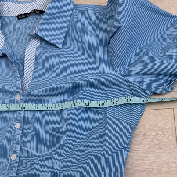3/$10 Zac & Rachel Blue Button Down Shirt - Picture 3 of 5
